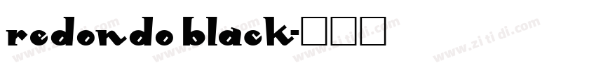 Redondo Black字体转换